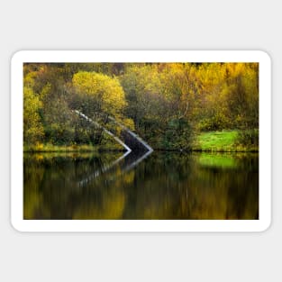 Autumn Reservoir - Baglan - 2014 Sticker